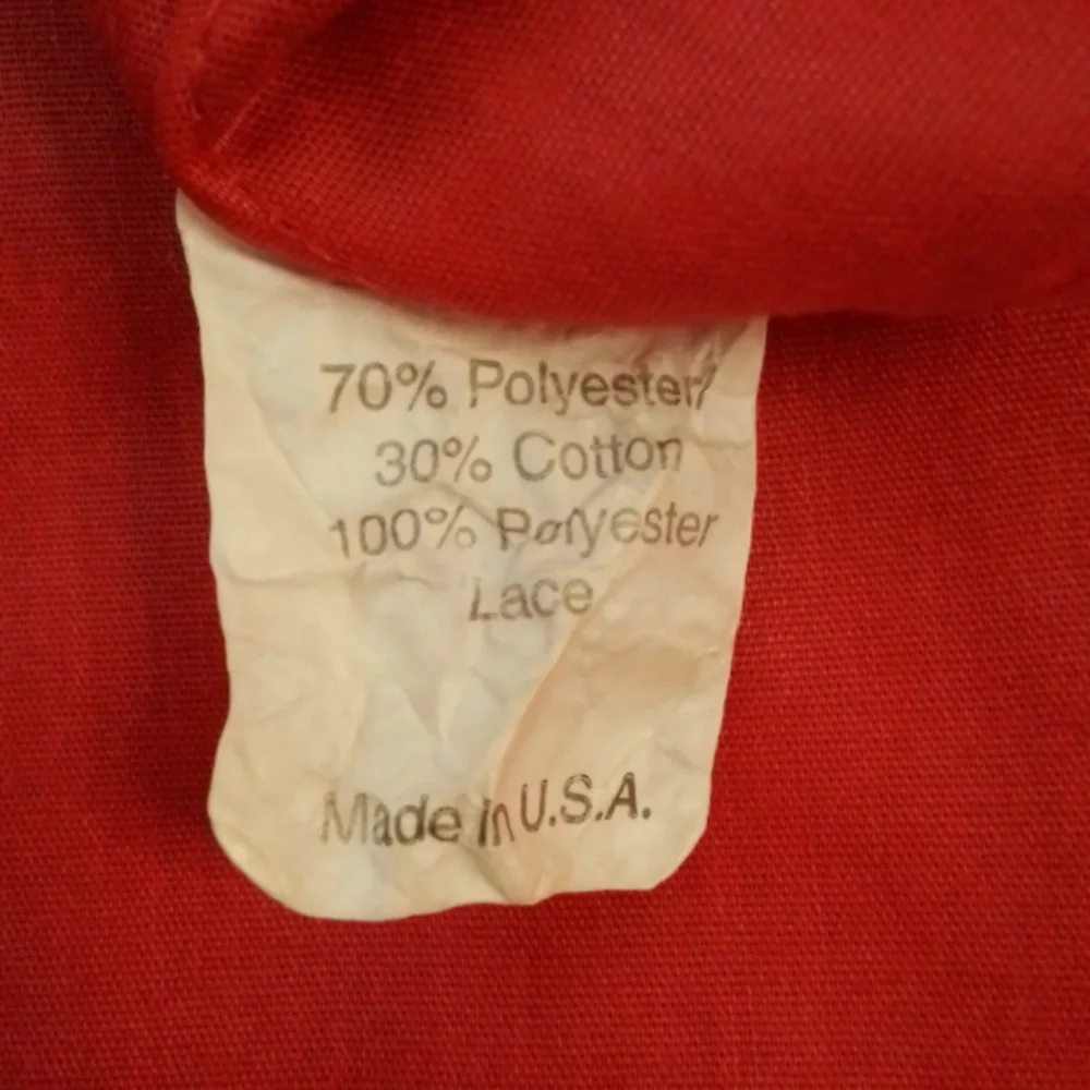 Two Sets of Red Rod Pocket Curtain Toppers